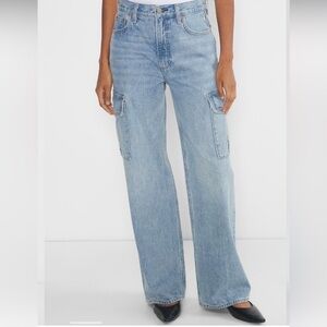 Aritzia - Denim Forum The Farrah Hi- Rise Cargo Jeans 31